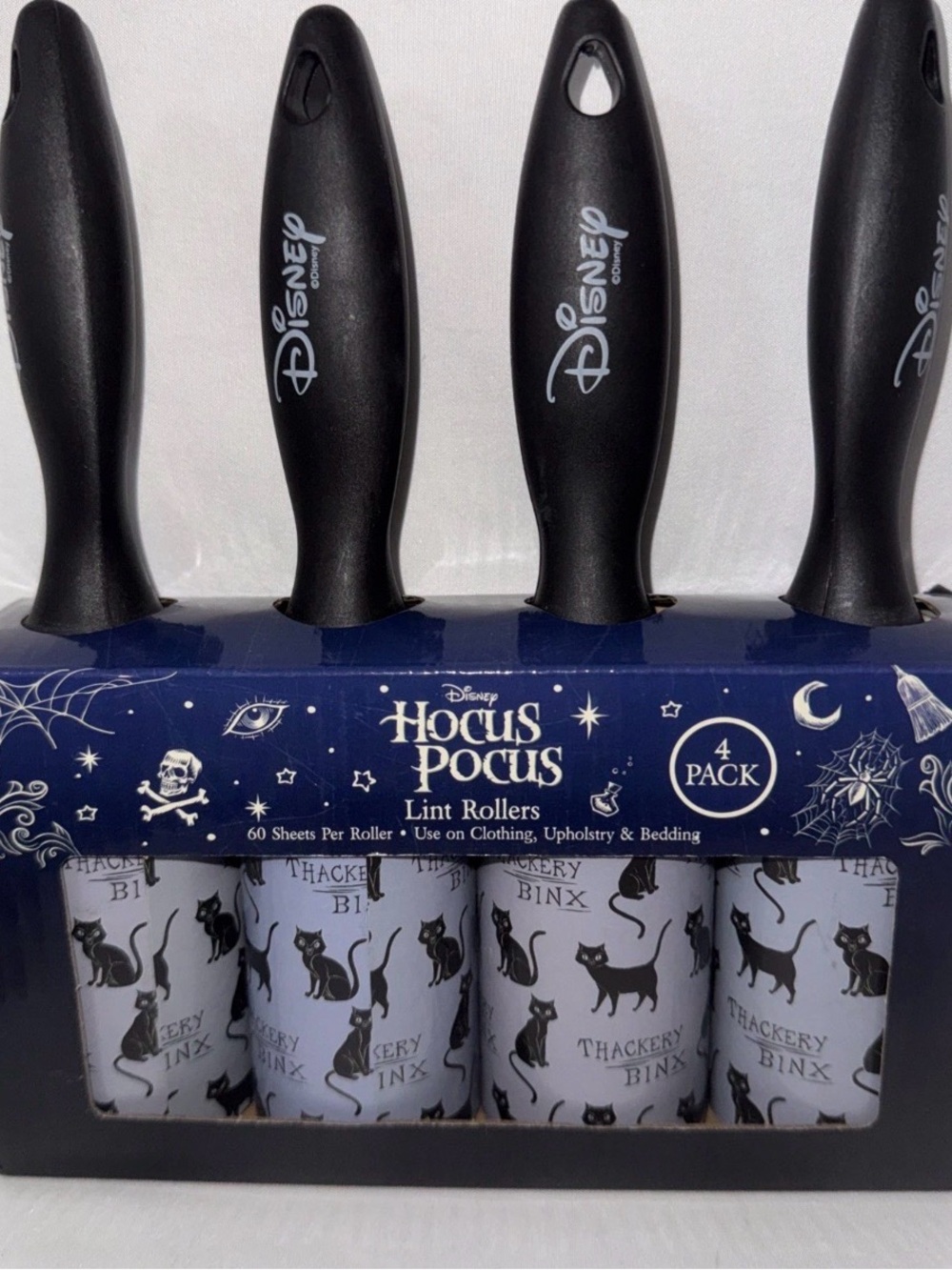 Disney Hocus Pocus 4-pack Lint Rollers Sanderson Sisters Thackery Binx Cat NEW